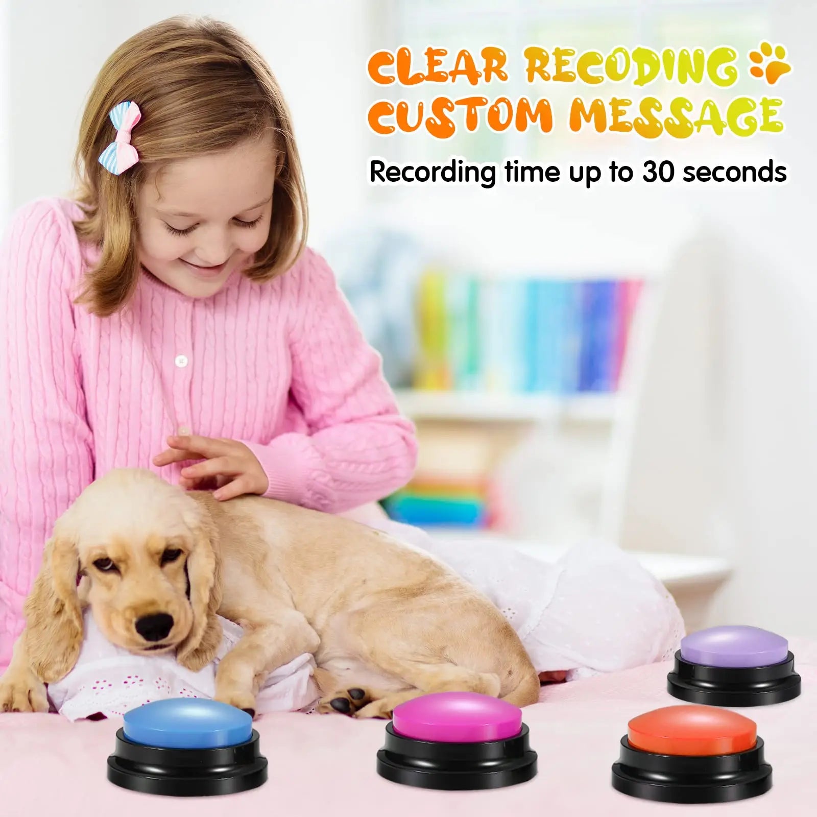 Talking Dog Buttons – Recordable Communication Toy for Pets