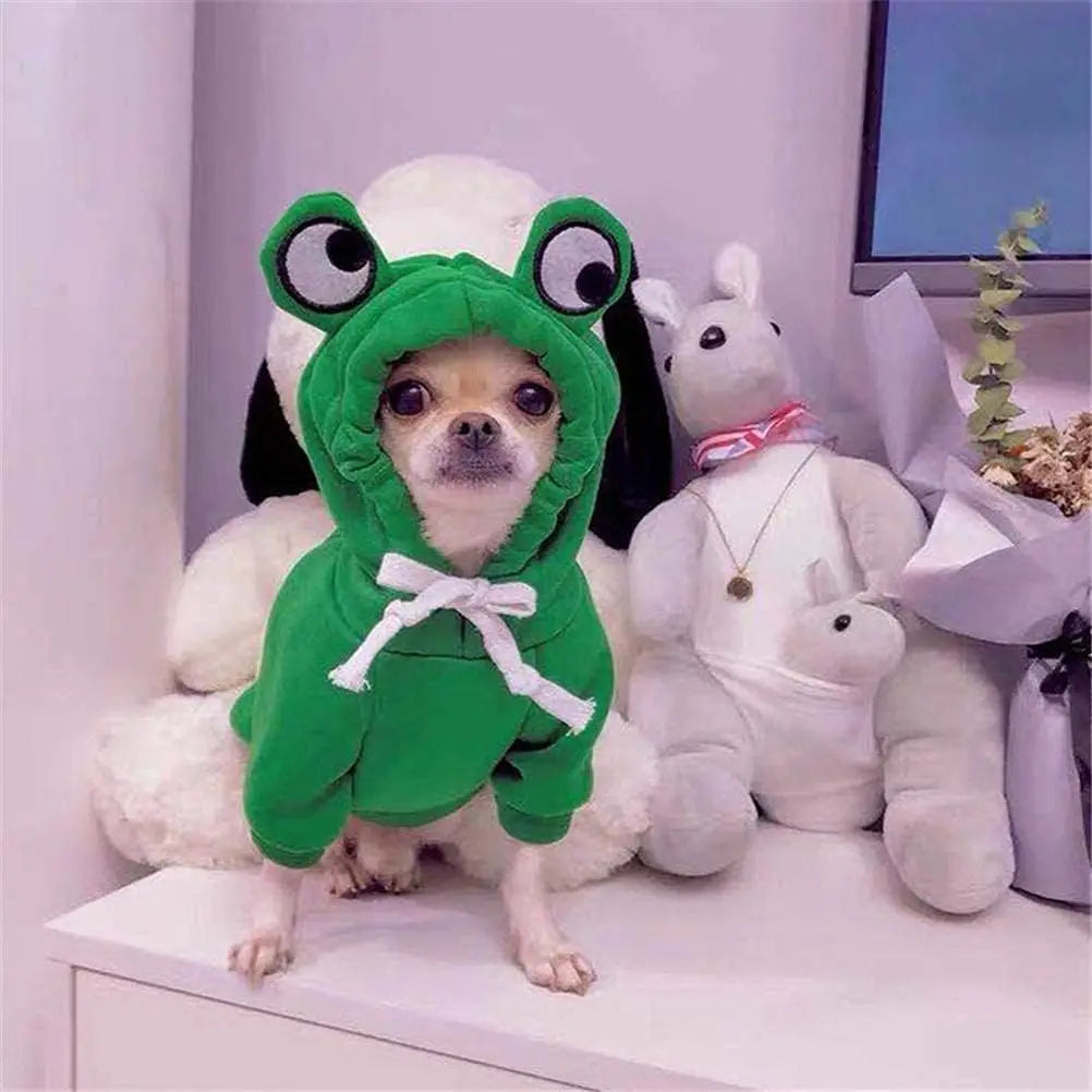 Cute Frog Shape Dog Hoodie