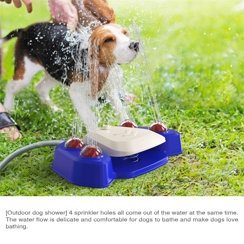 Step-On Dog Sprinkler: Automatic Water Toy & Outdoor Drinking Fountain