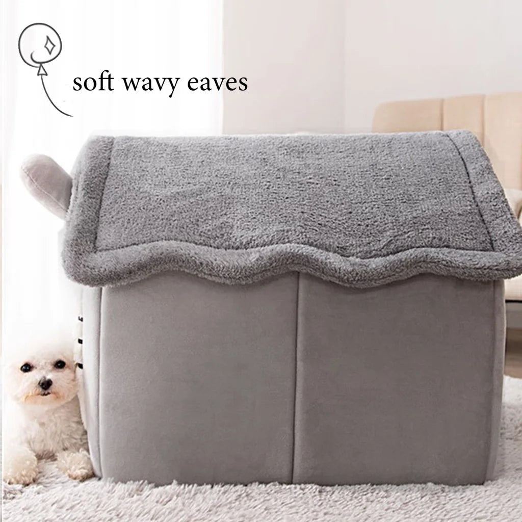 Foldable Pet Bed – Removable & Washable Sleeping Nest for Cats and Dogs