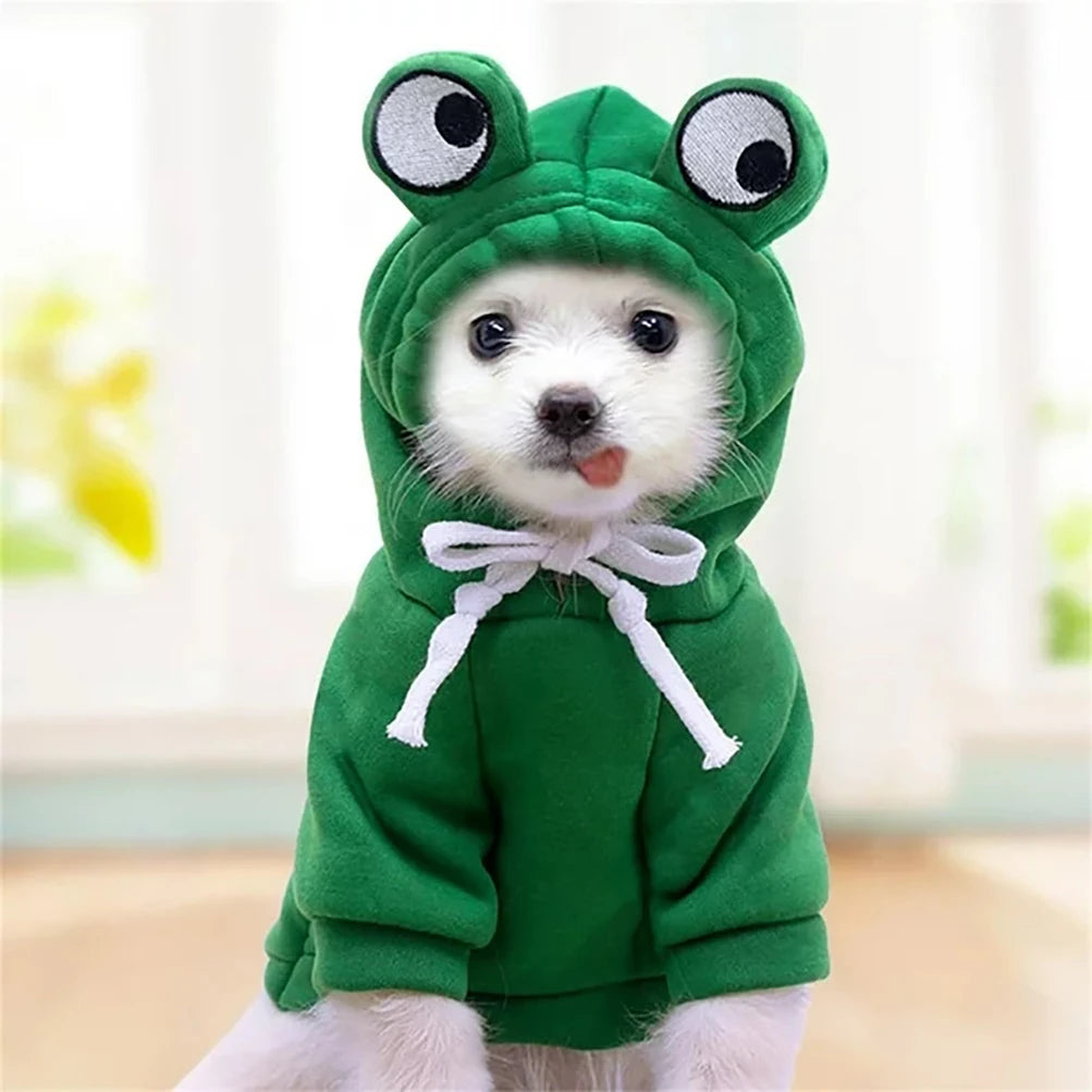 Cute Frog Shape Dog Hoodie