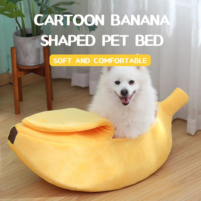 Banana Bed House – Cozy, Durable, and Portable Pet Bed in Multicolor