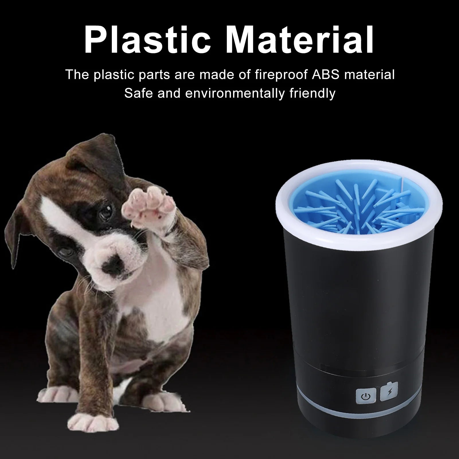 Portable Electric Dog Paw Washer with Soft Bristles - USB Rechargeable Pet Foot Cleaner for Small & Medium Dogs and Cats